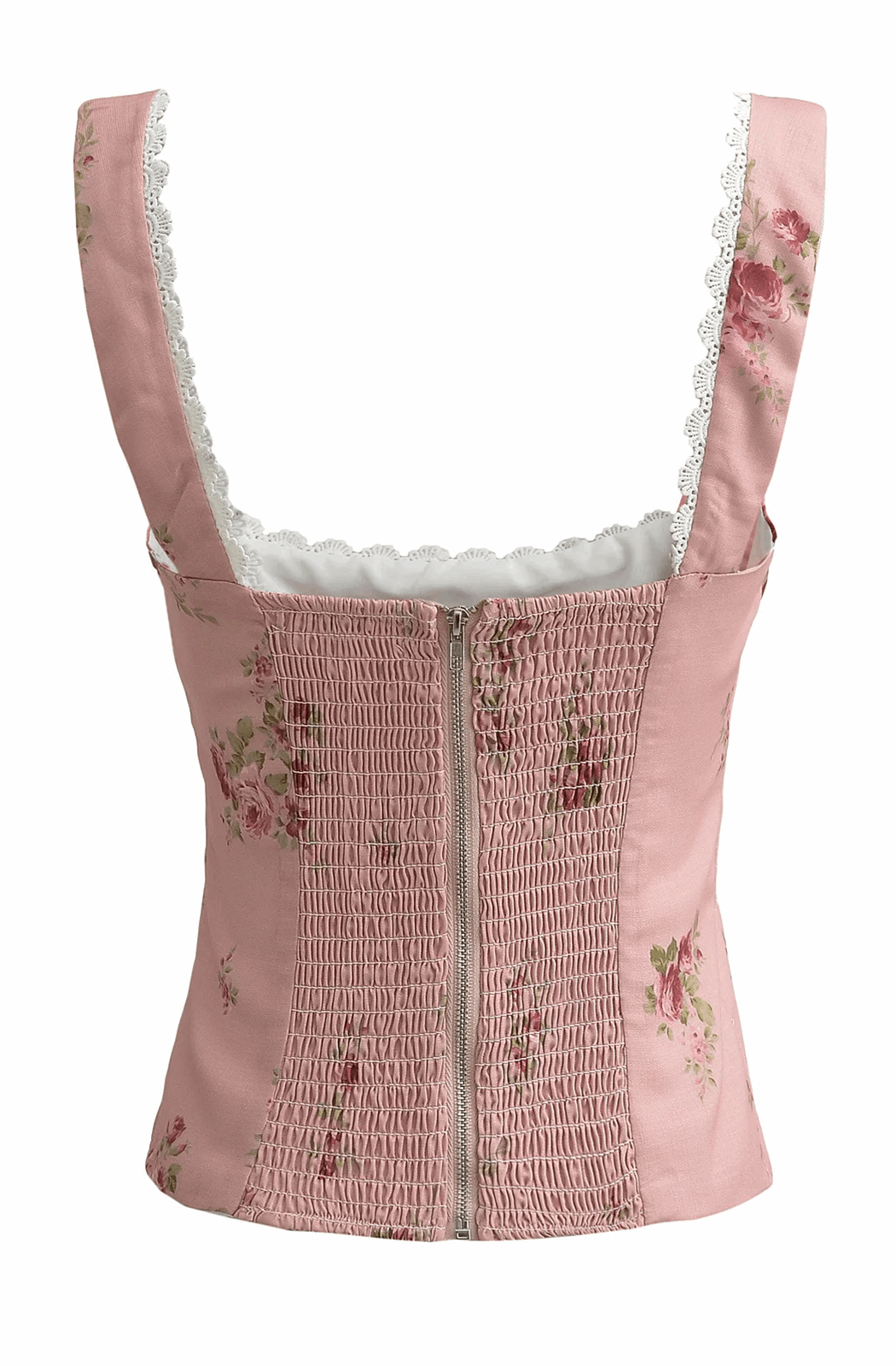 Lace trim corset