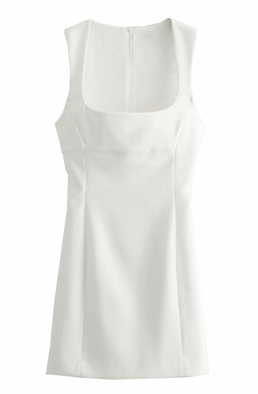White classic dress