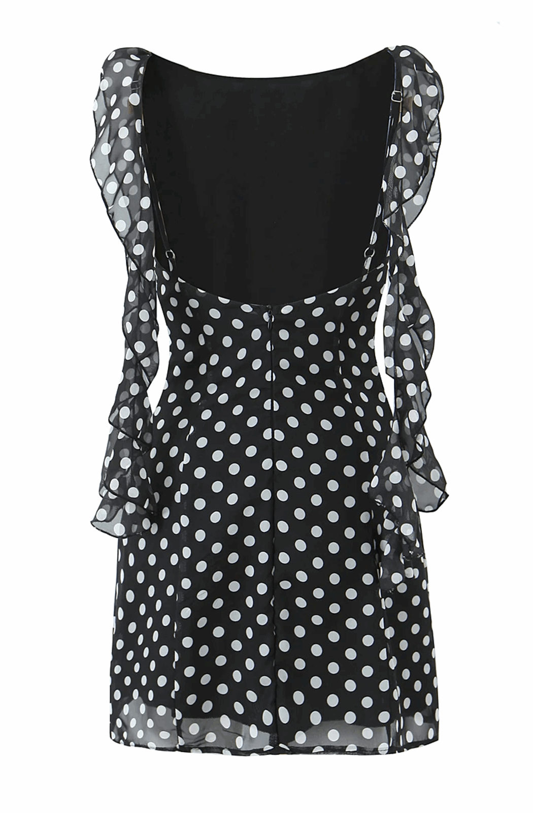 Polka dot white and black dress