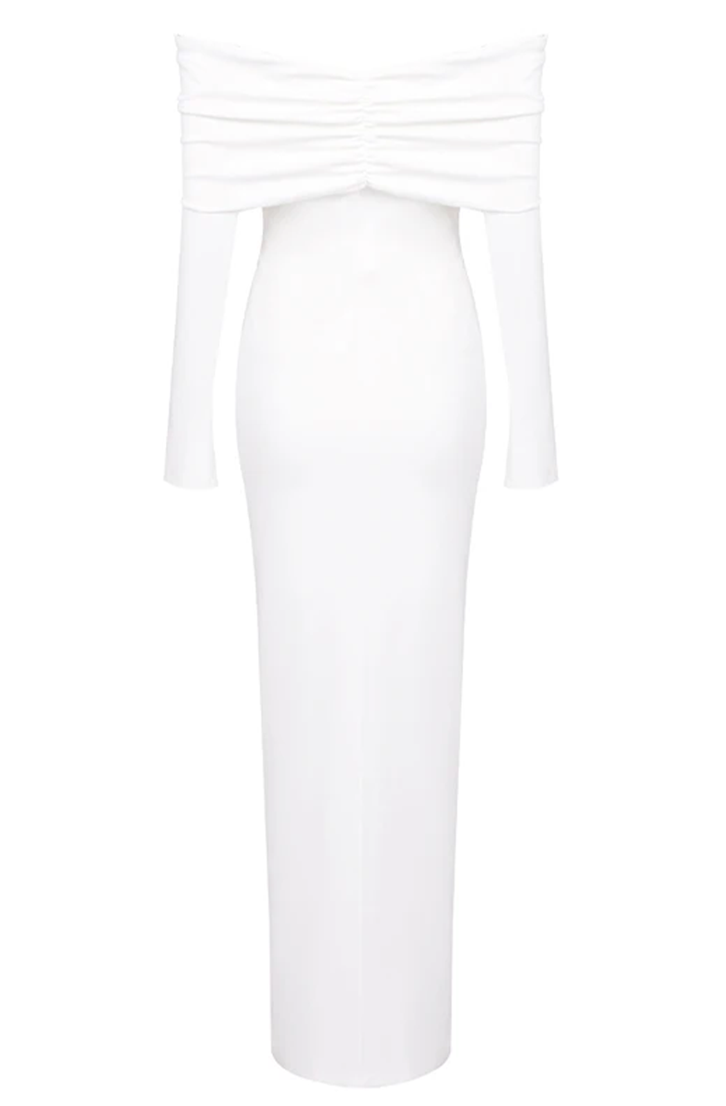 Off the shoulder long sleeves maxi dress