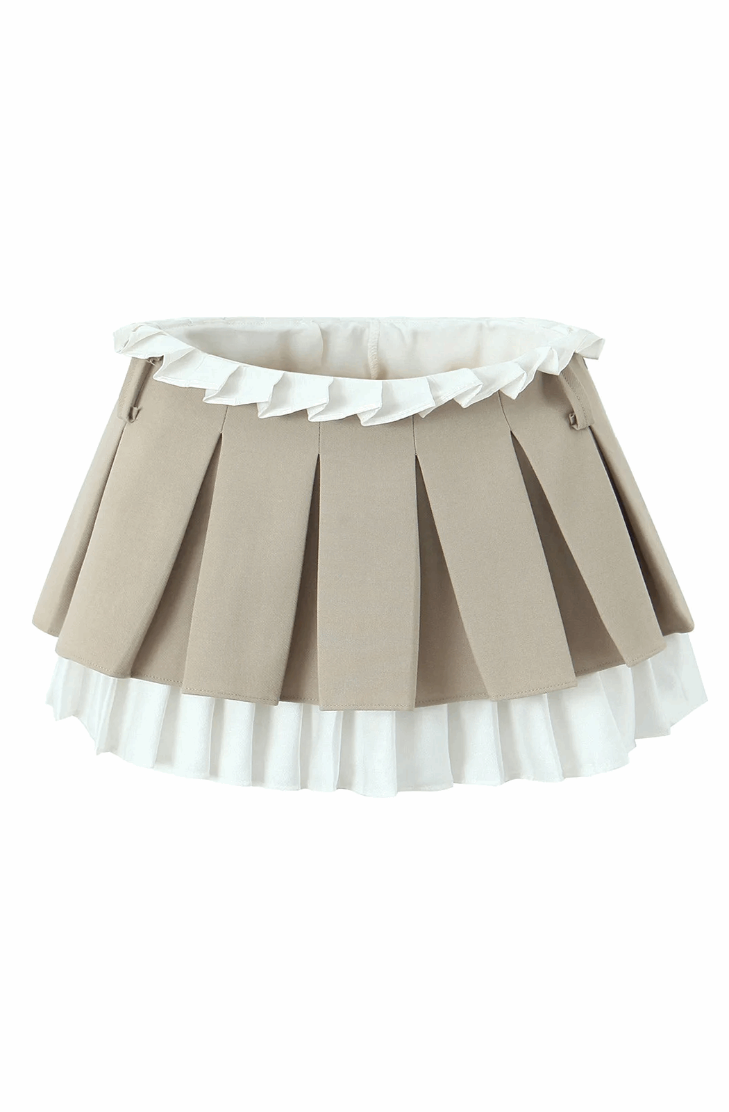 Low rise pleated mini skort