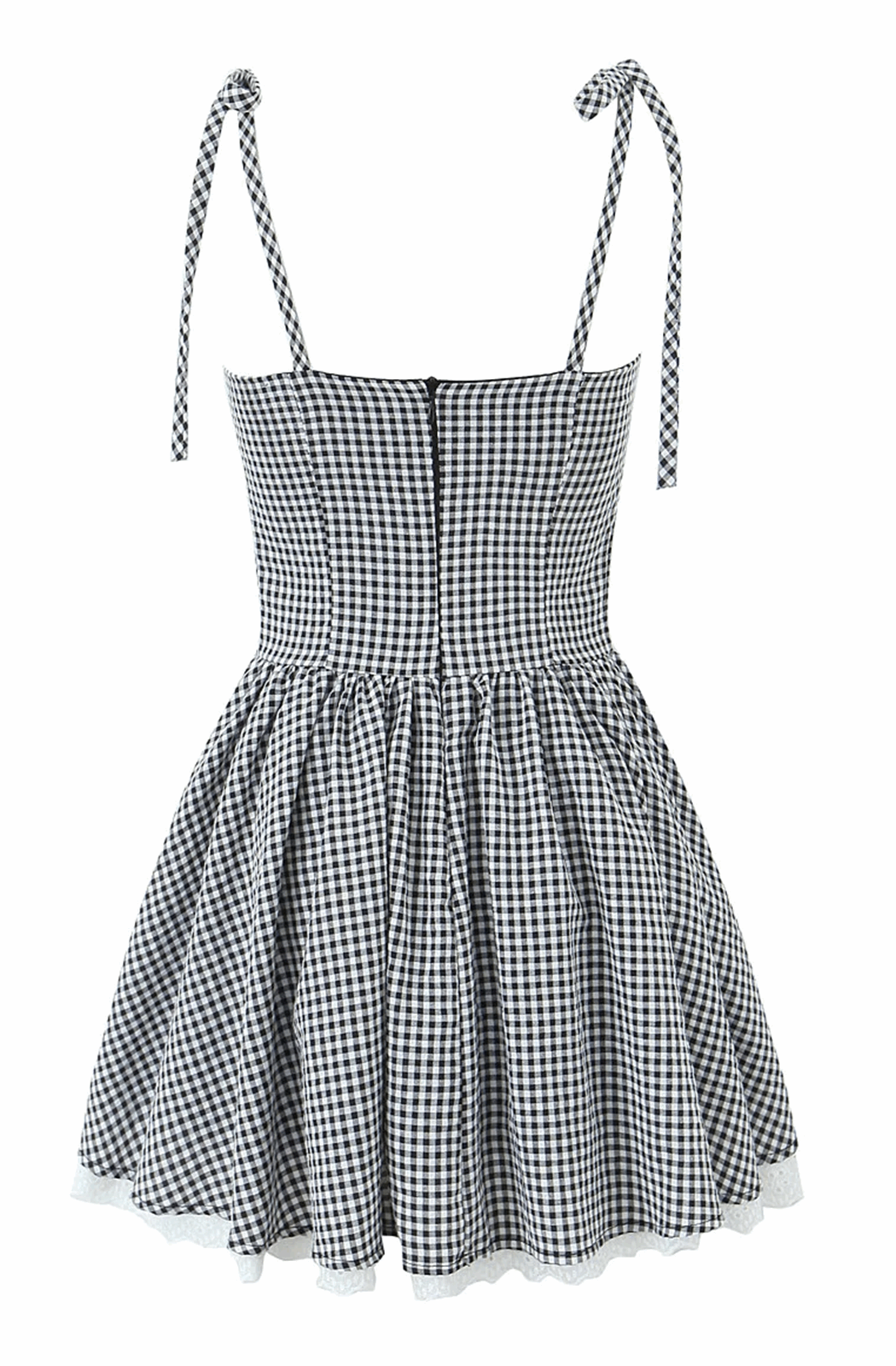 Gingham corset skater dress