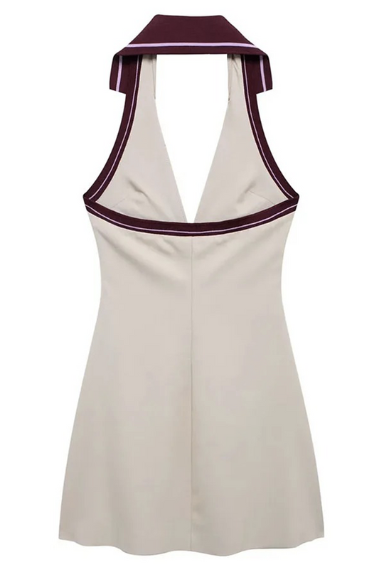 Casual chic halter mini dress