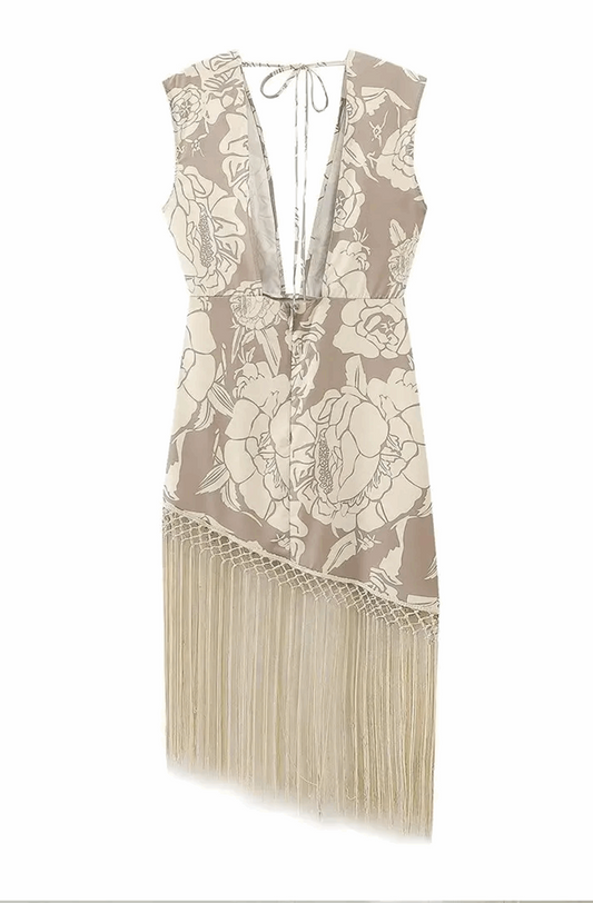 Tassel floral dress