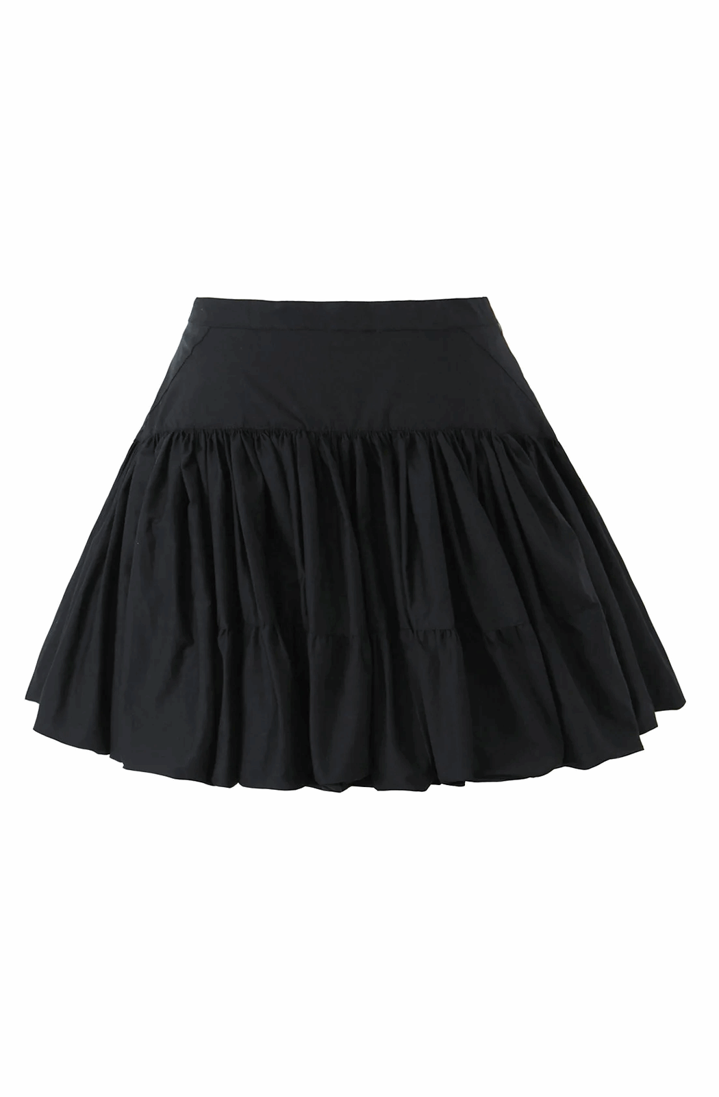 High rise ruffled ballet A-line skirt