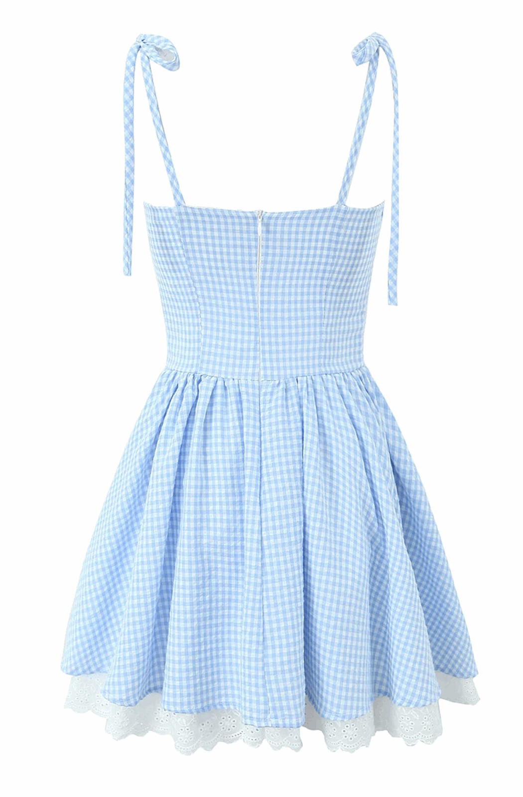 Gingham corset skater dress