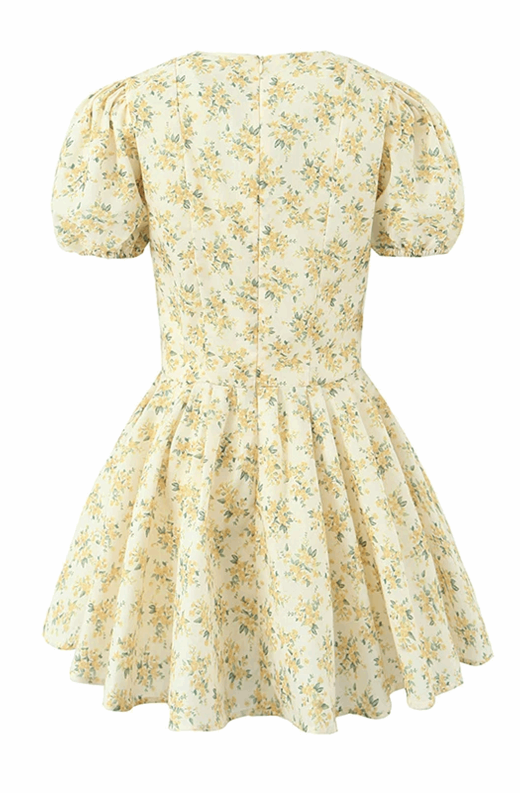 Floral print V-neck mini dress