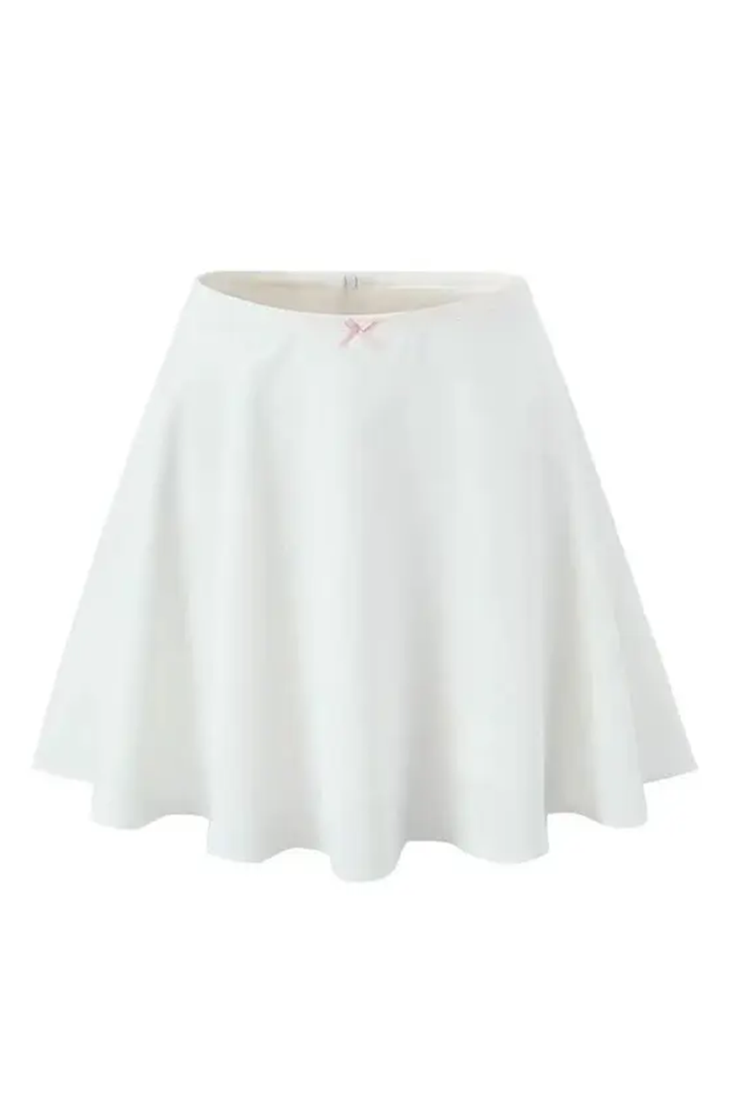 White flared skirt