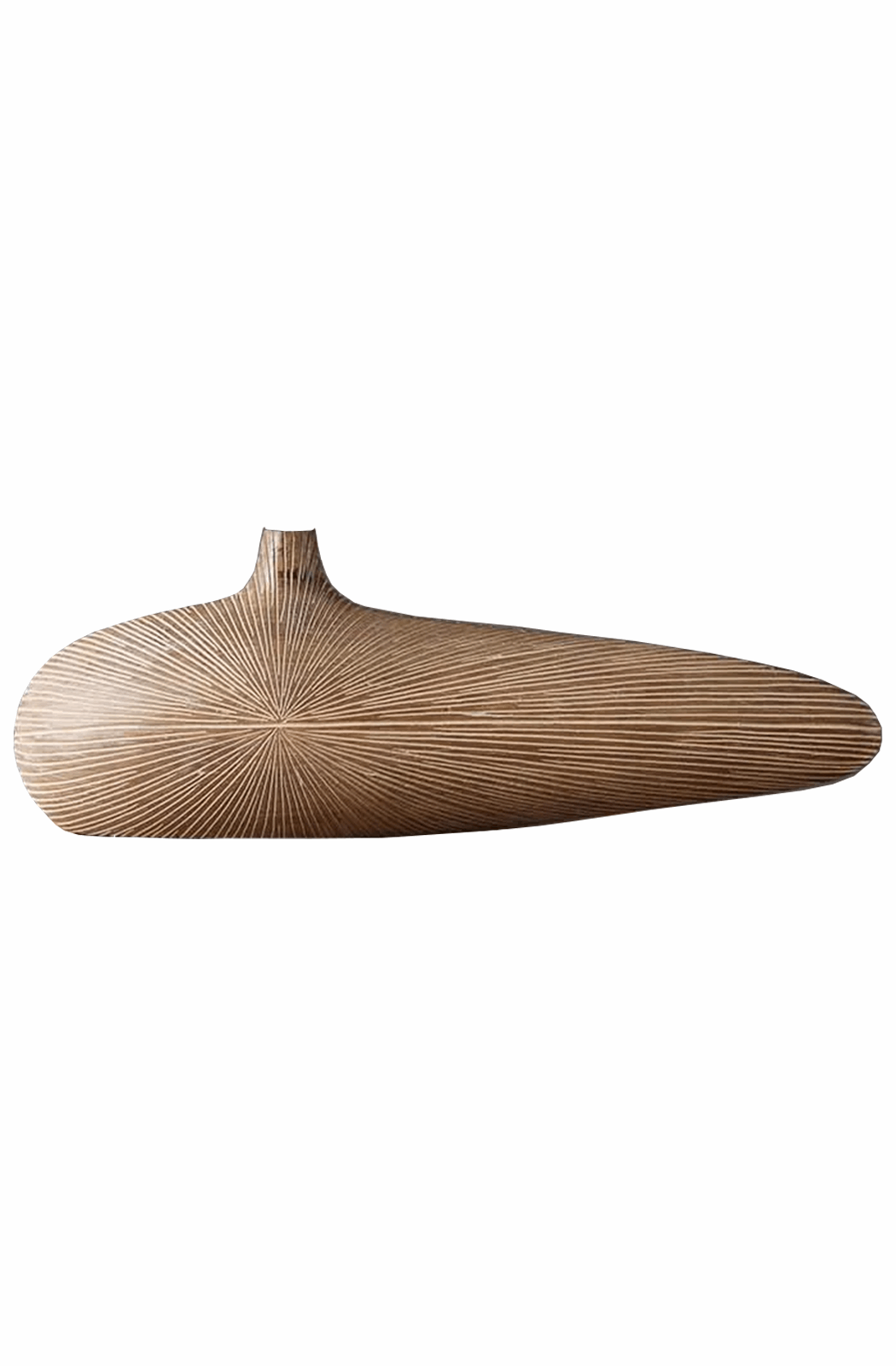 African minimalist lanceolate line stripe vase