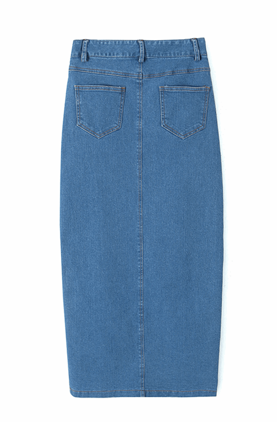 Split denim skirt
