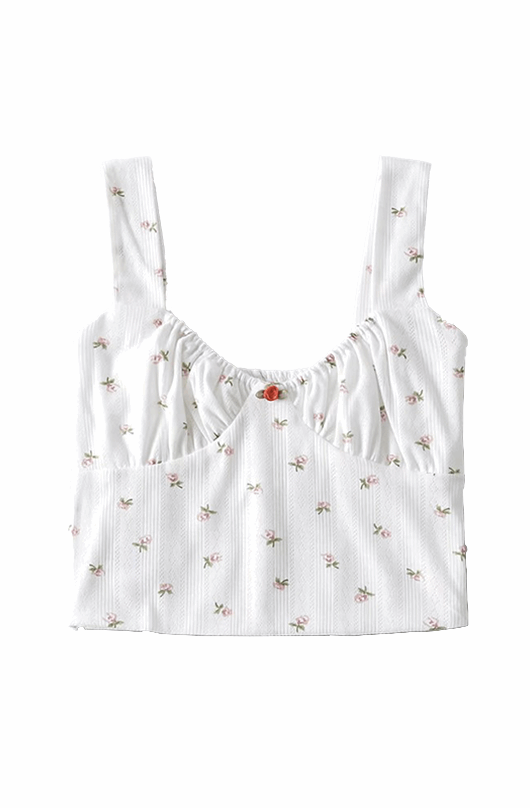 Roses floral crop top