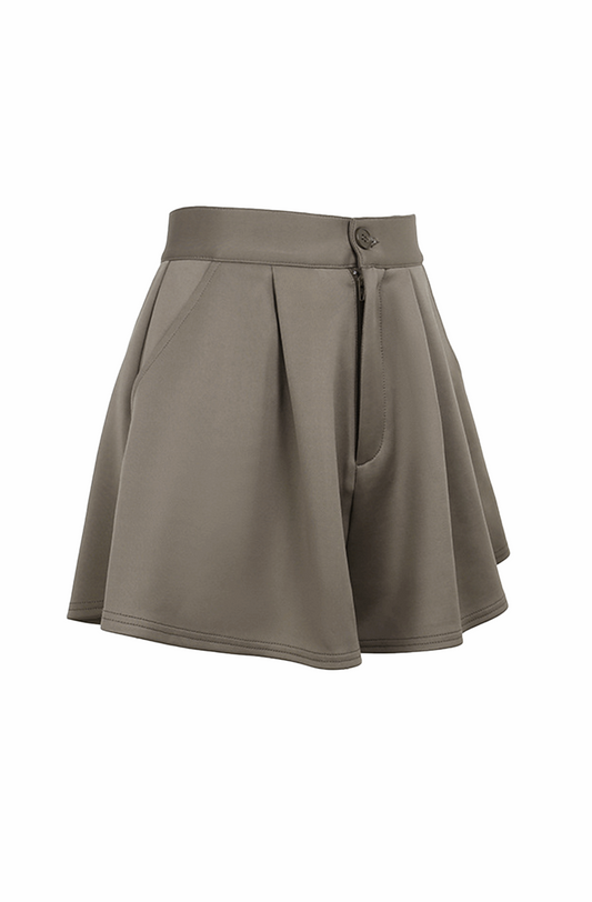High waisted flared shorts
