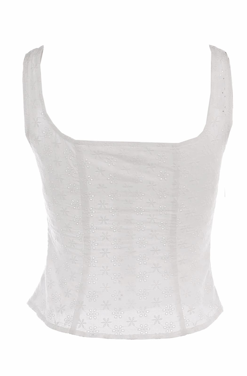 White top embroidered with flowers