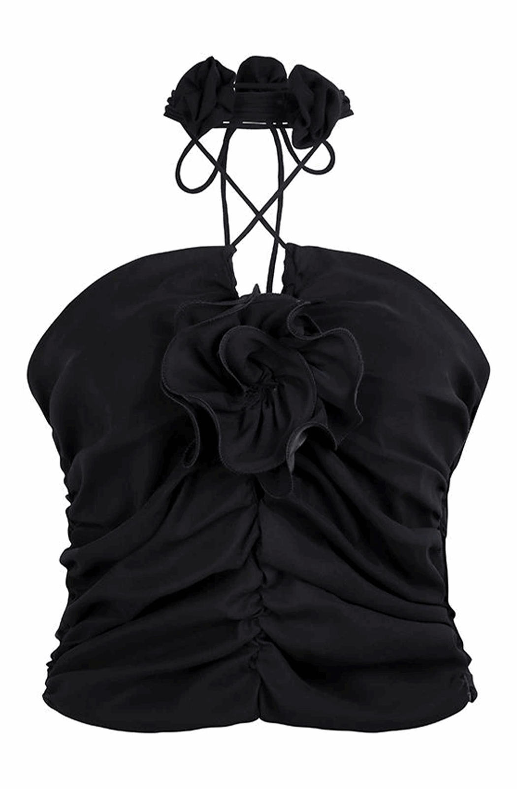 3D floral rosette top