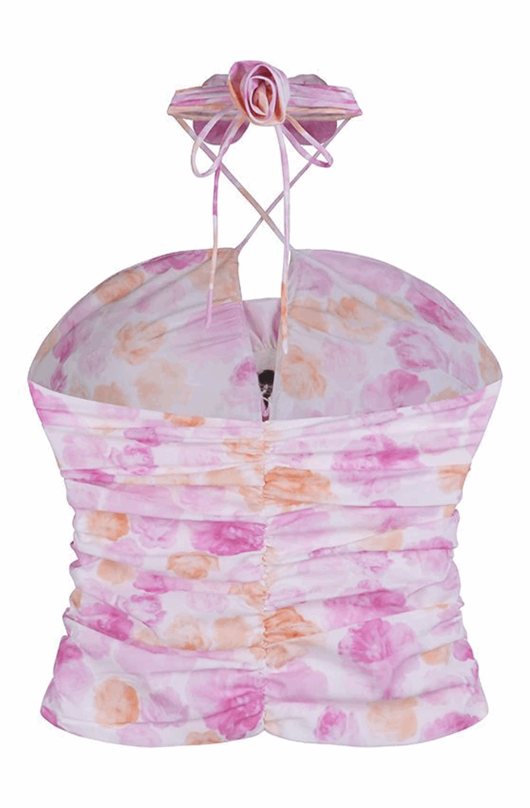 3D floral rosette top