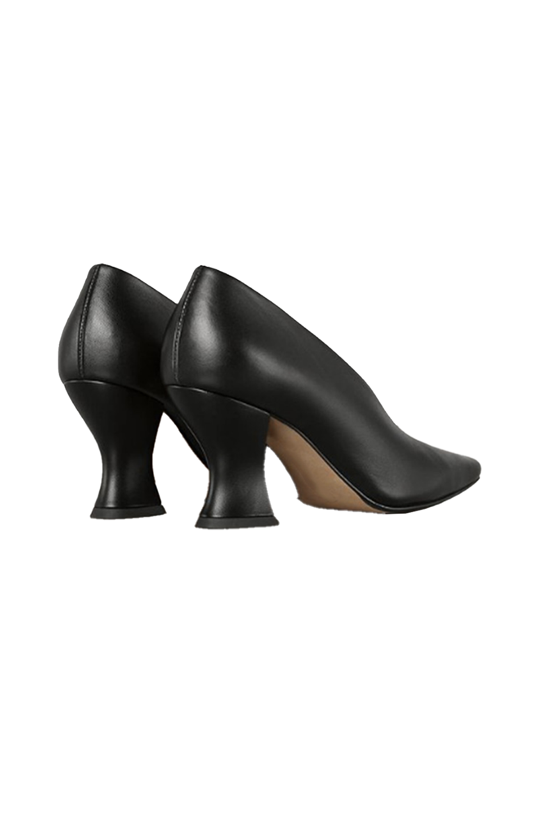 Leather almond pumps