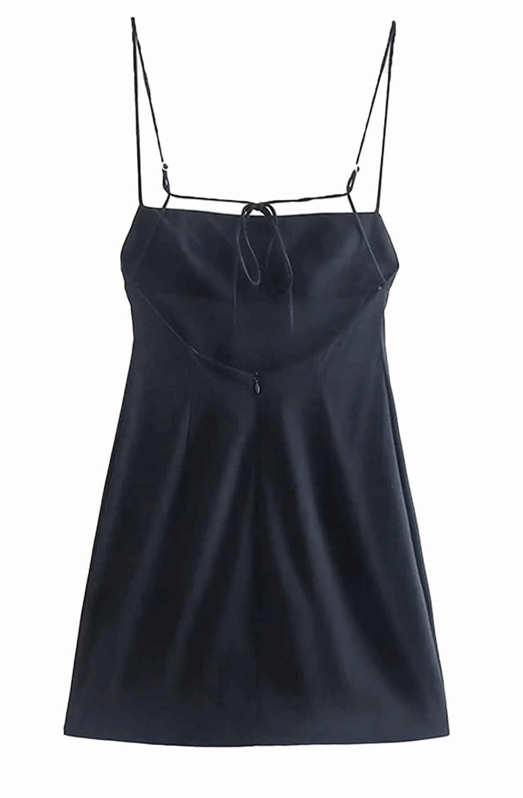 Backless dress with thin straps