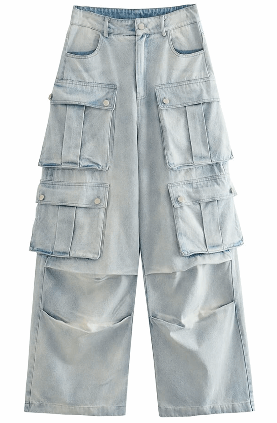 Denim light blue cargo pants