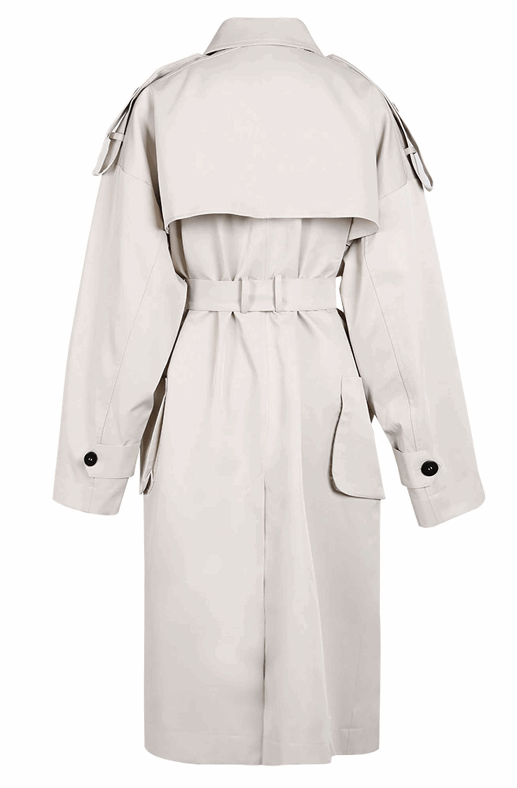 Women belted trench coat
