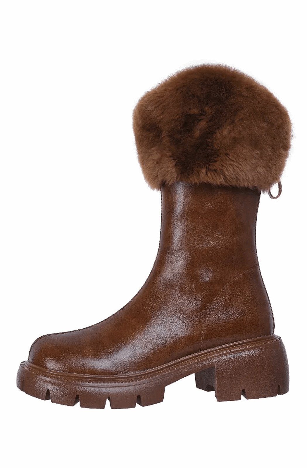 Ladies ankle boots with fur trim online