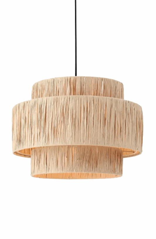 Hand knitted ceiling pendant lamp