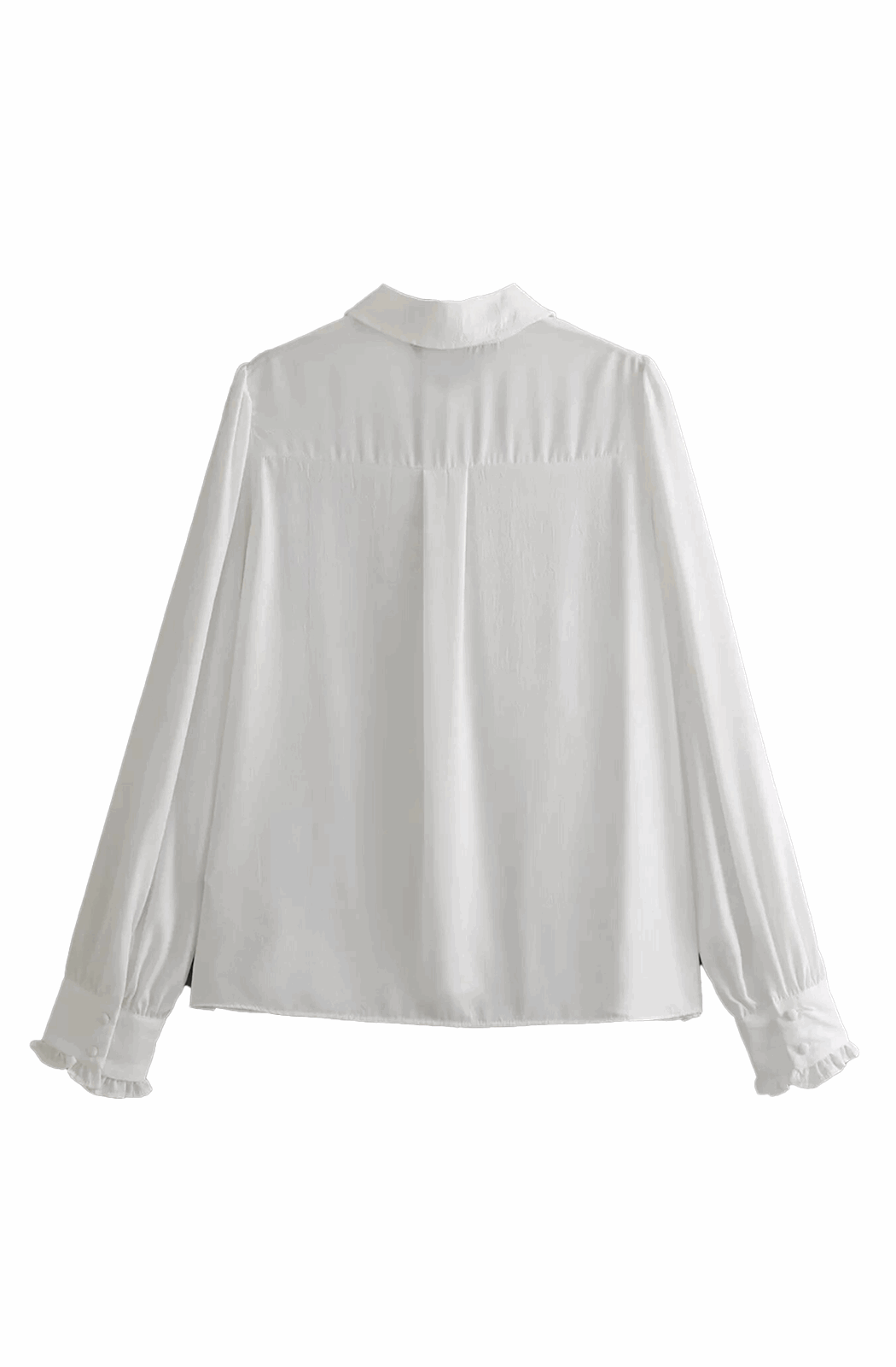 White shirt with bow tie