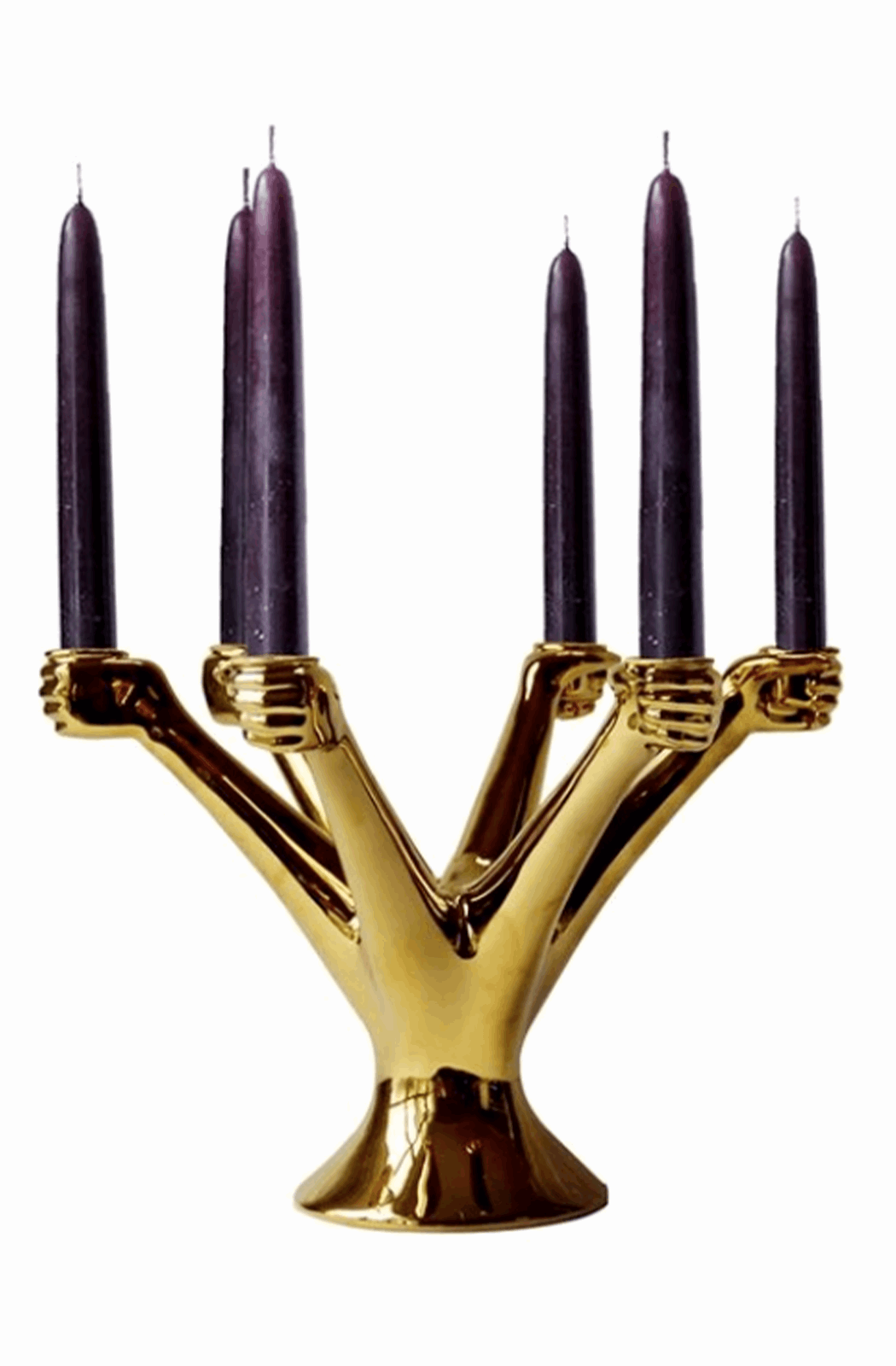 Nordic hands candlestick holder