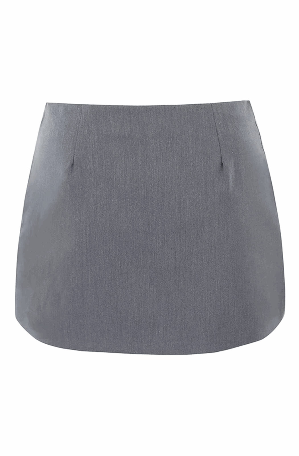 Grey office mini skirt