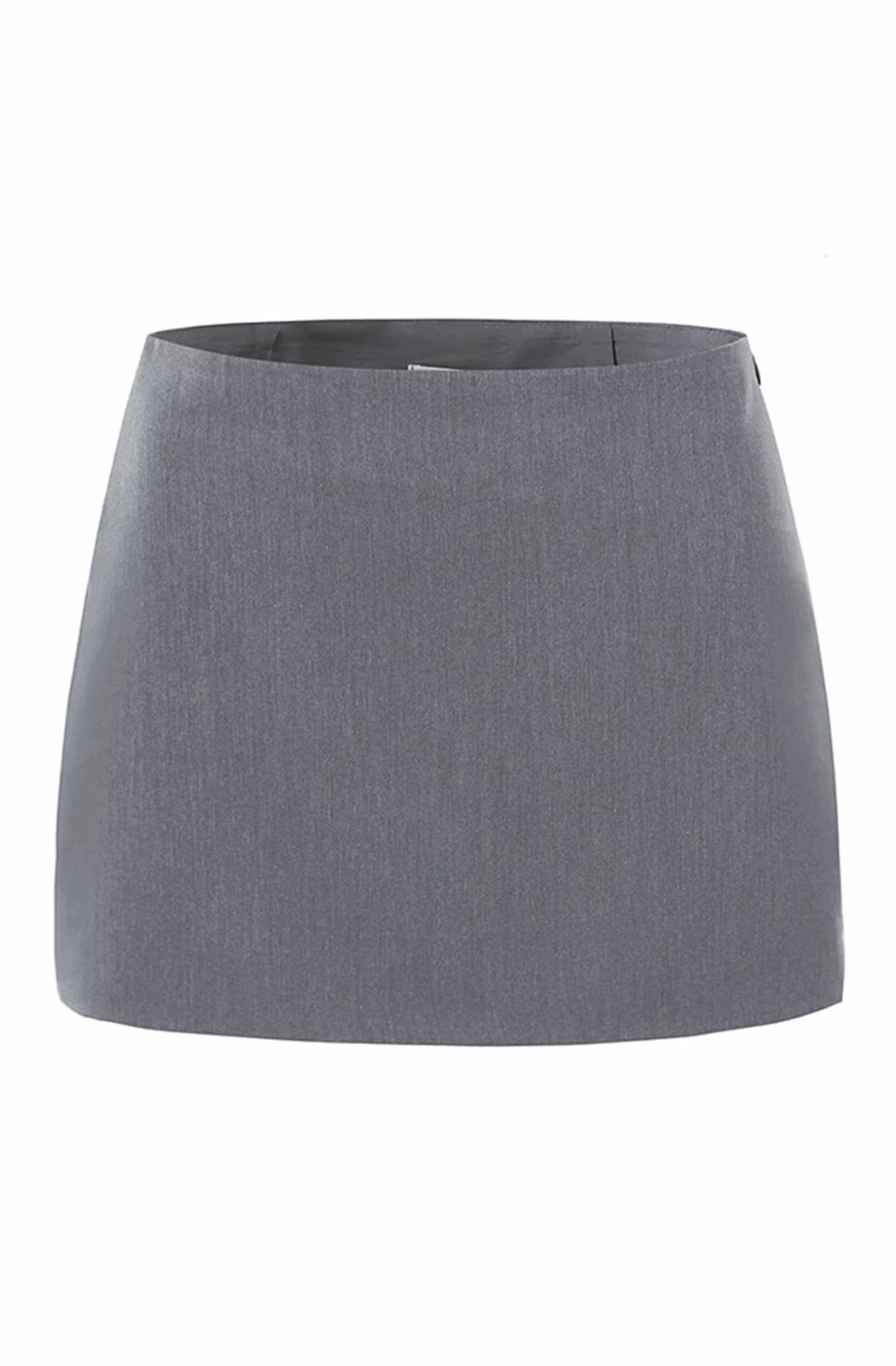 Grey office mini skirt