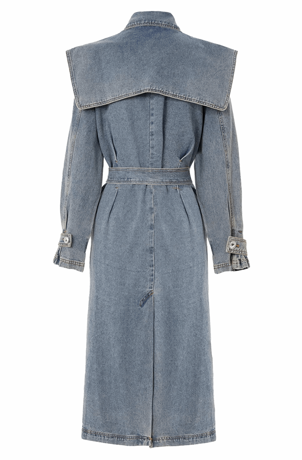 Denim trench coat