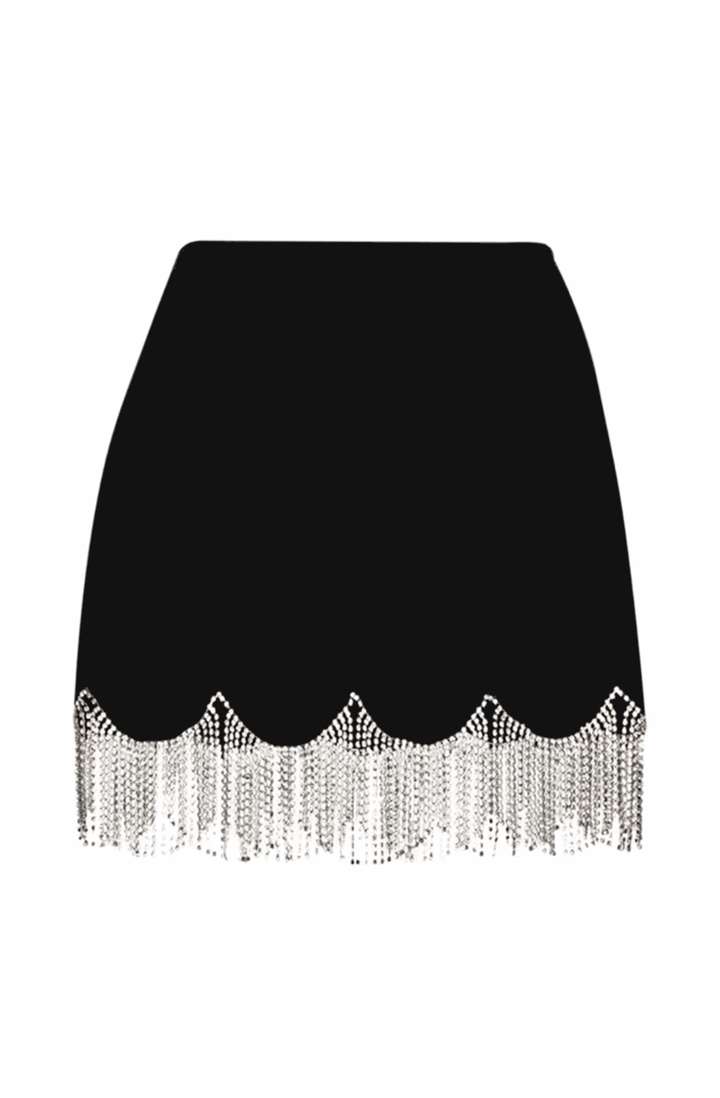 Rhinestone fringe cropped blazer and skirt set
