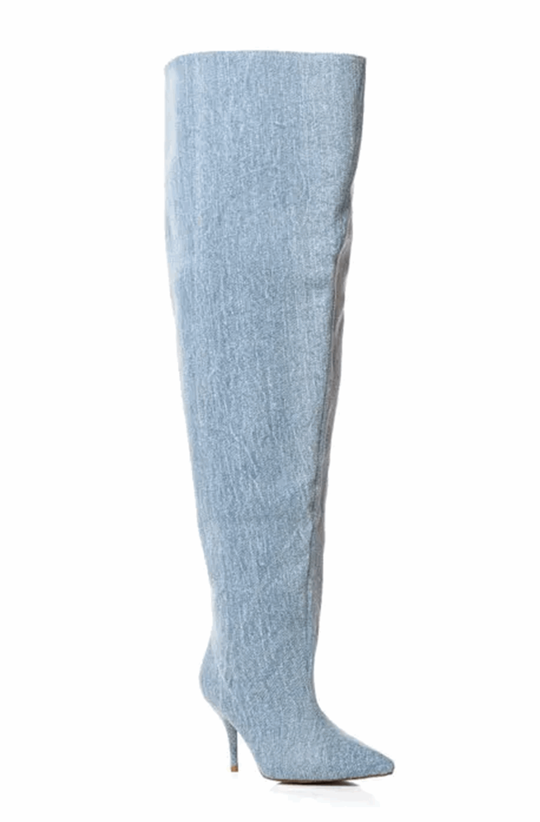 Denim wide over-the-knee boots