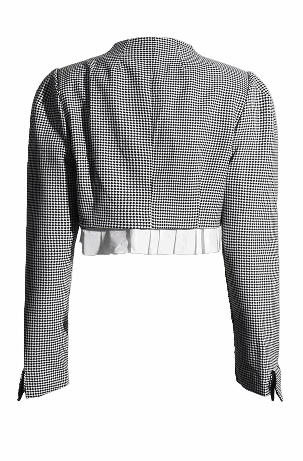 Checked cropped shirt with hearts