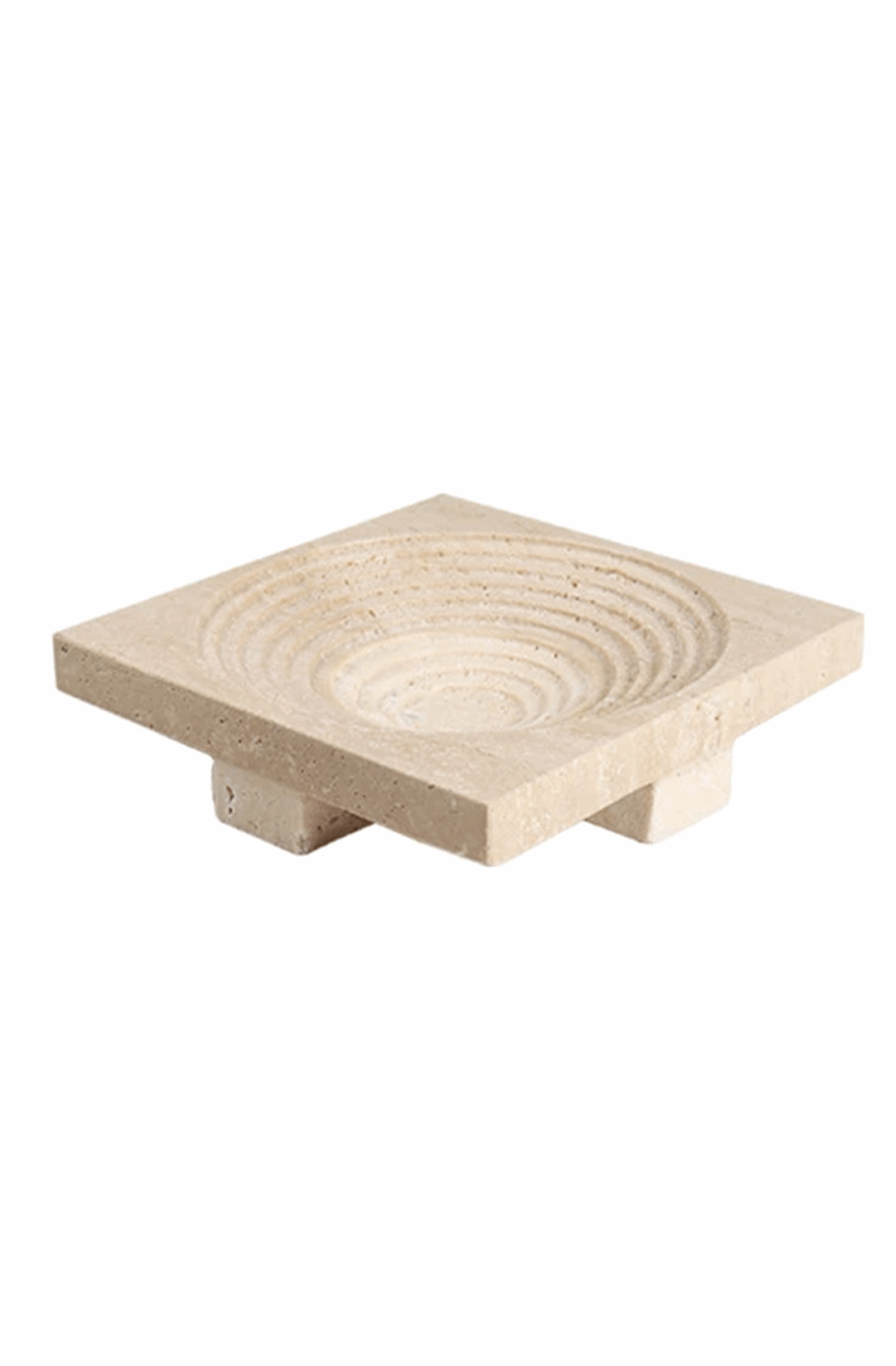 Modern minimalist travertine tray fruit