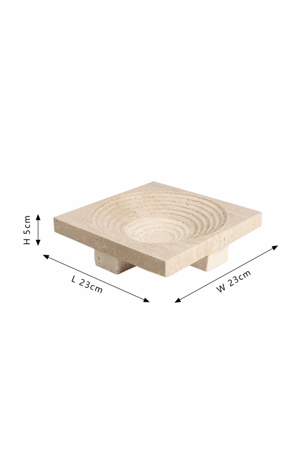 Modern minimalist travertine tray fruit