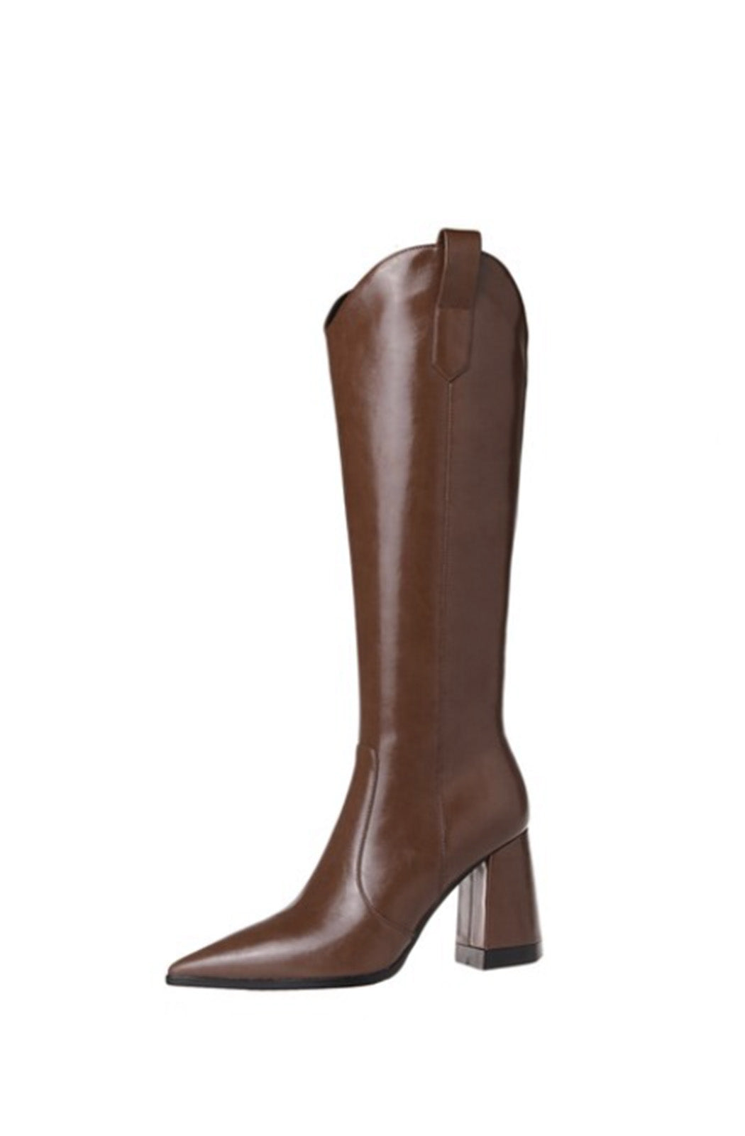 Pointed toe outlet riding boots