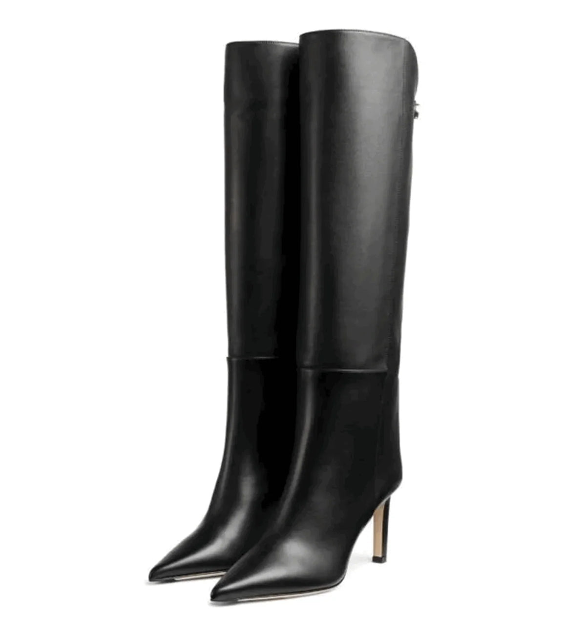 Zebra print knee boots