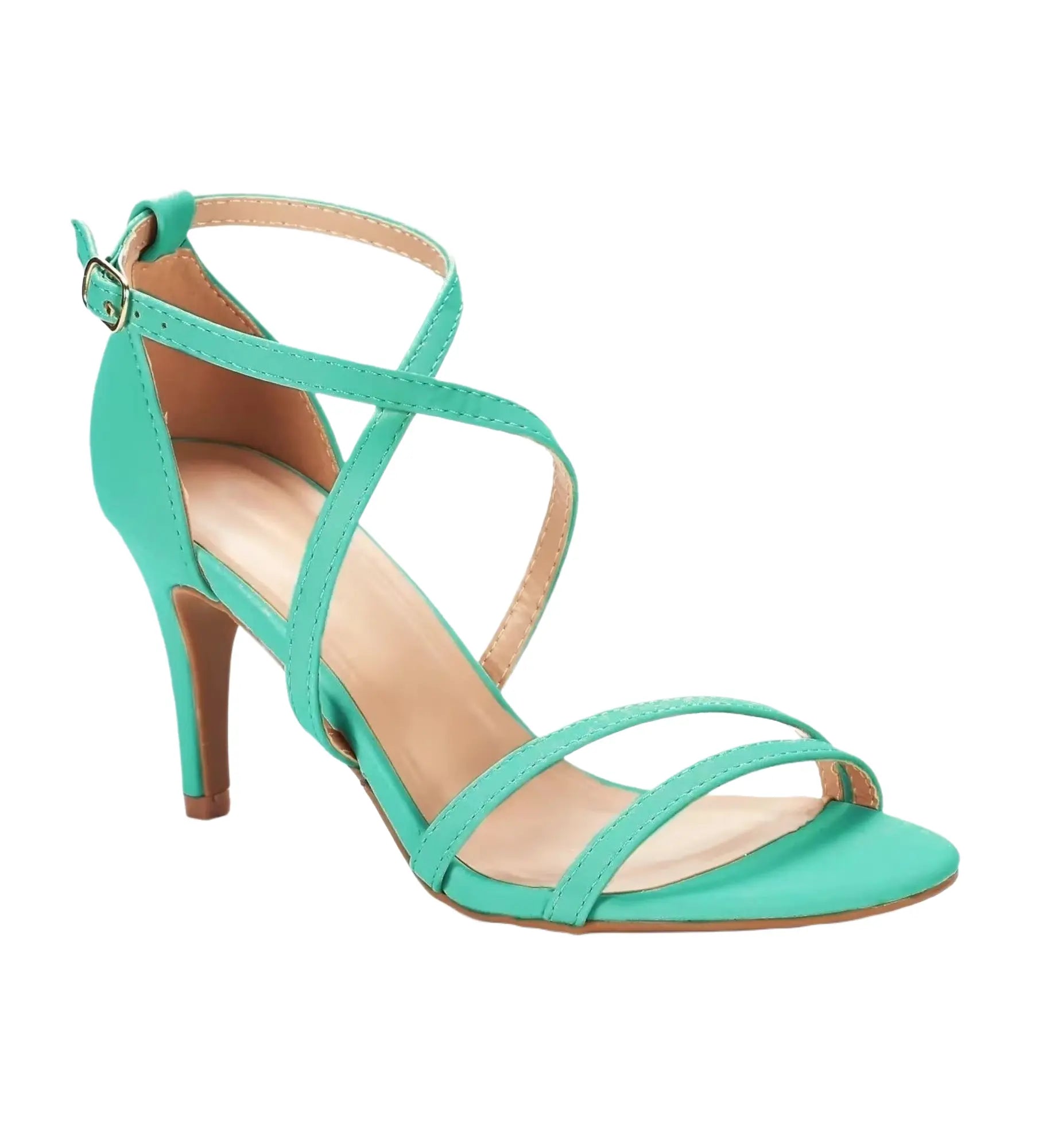 Mint green sandal with thin straps