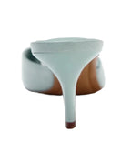 Light blue high-heeled shoes