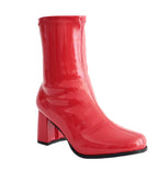 Shiny red boots