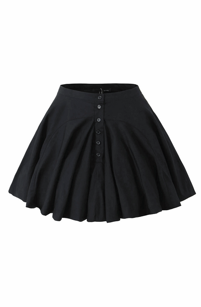 High rise ruffled ballet A-line skirt