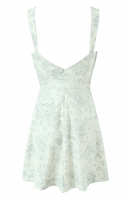 Vintage floral printed dress