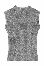 Rosette sleeveless knit top