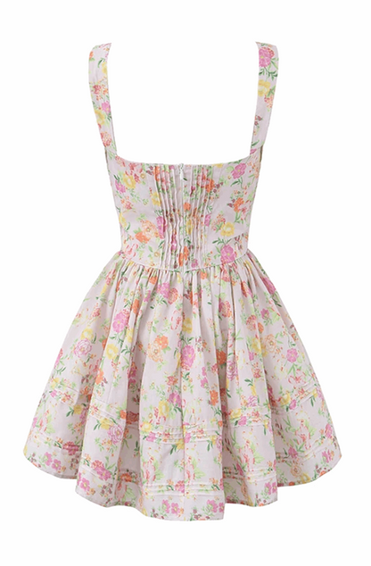 Floral corset skater dress