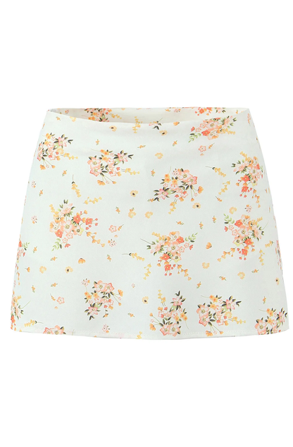 Floral print mini skirt