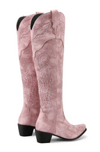 Pink cowboy western boots