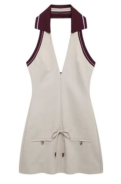 Casual chic halter mini dress
