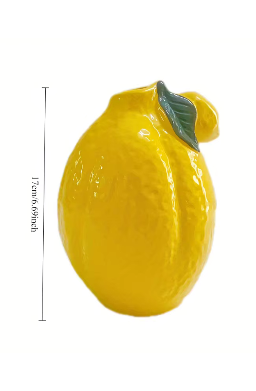 Unique ceramic lemon vase, perfect for contemporary home decor