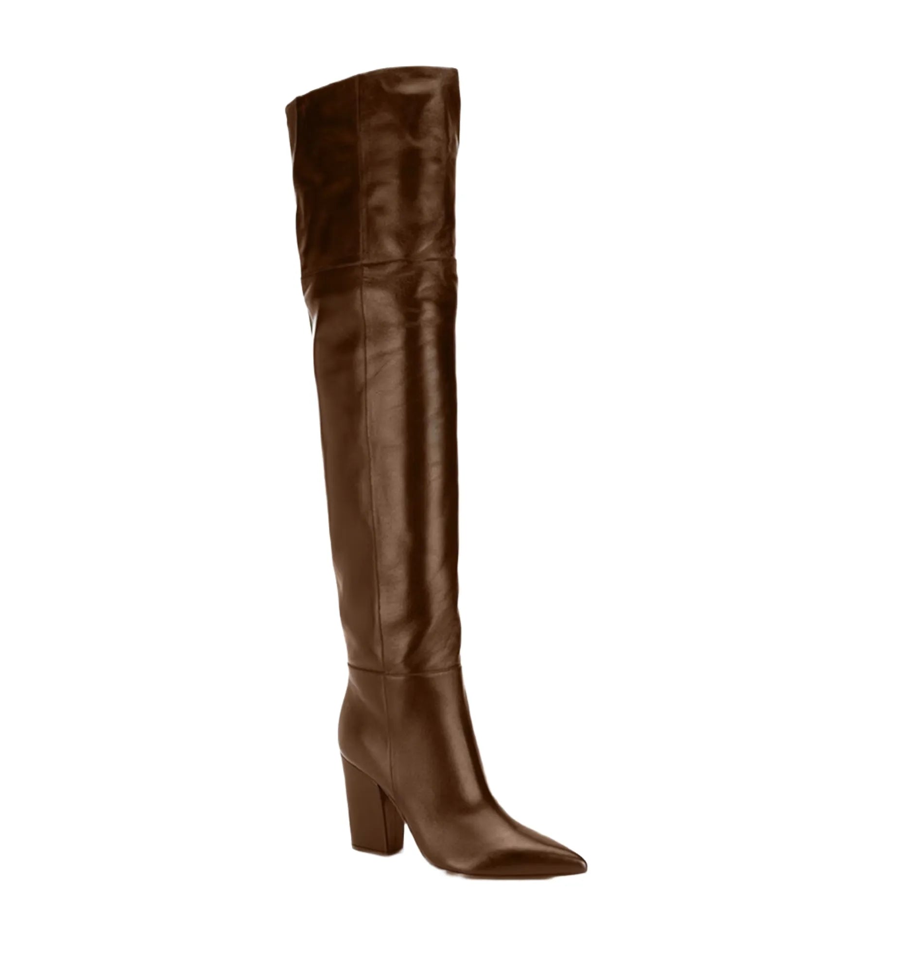 Brown knee-high boots