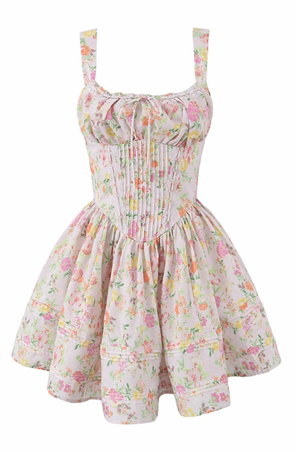 Floral corset skater dress